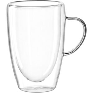 LEONARDO HOME 53063 Doppelwandtasse DUO 400 ml für Hausgenossen im Wohnbereicherdeutliche Funktionerdeutliche Größe