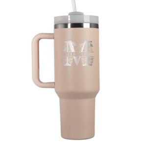 Großer Personalizerter Trinkbecher mit Strohhalm | Thermobecher mit Deckel und 1200ml Kapazität | Geschenkidee Rosé Mono