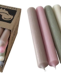 Kerzenfarm Hahnstabkerzen Bunt 25pcs - 22mm Durchmesser, 18cm Länge - Made in Germany - Premium Qualität - Pastellfarben
