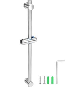 QWORK® Duschstange 66cm Edelstahl SUS 304 Gebürstetes Finish Verstellbar - für Luxus-Badezimmer - Hochwertige Antibeschm