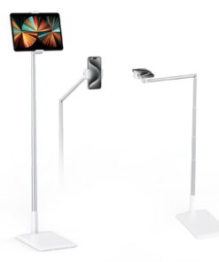 CAMOLO Höhenverstellbarer Tablet Halterung für Fitnessstudio und Bett, 360-drehbar und Ausziehbar, perfekt für iPad, iPh