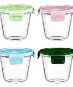 710ML Glasbehälter Mit Deckel - Vorratsdosen-Set für Lebensmittel, Spülmaschinenfest & Mikrowellengeeignet, BPA-Freie Be