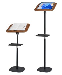 AUORUSI Vielseitiger Notenständer, Höhenverstellbar 50-130 cm, Stabiler Bodenständer, Ideal für Büro & Zuhause