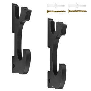 Ksvaye 2er-Set Katana Halterung Schwarz für Samurai Waffen Schwarz Luzianschwert Demon Slayer Holz Wandhalterung