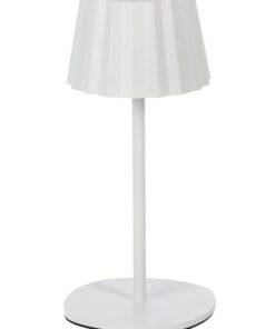 Northpoint 3in1 LED Tischlampe Flaschenleuchte mit Akku und RGB-Dimming für Innen und Außeneinsatz Plissee weiß Northp