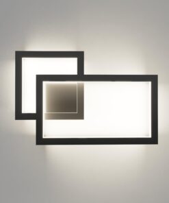 Klighten LED Wandleuchte Innen Für Schlafzimmer Schwarz 24W 1960LM Neutral Weiß 4000K