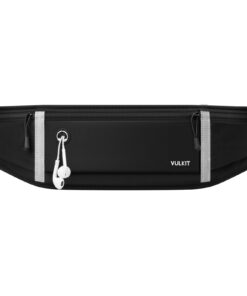 Vulkit Laufgürtel - Handytasche Joggen, Hüfttasche, Schwarz für Alle Smartphones - Sportbeweglich im Cityrunning