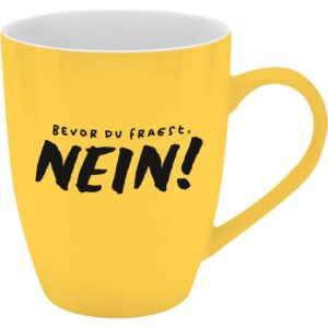 GRUSS & CO Becher "Nein" Motiv | fungees Geschenk Tasse New Bone China Porzellan 35 cl | Geburtstag Geschenk 74207