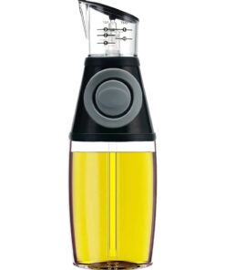 Ölspenderflasche für Küche und Kochen, 240 ml, nachfüllbar | Olivenölspender mit Pumpe und Messskala, 240 ml | Nachfüll