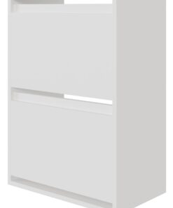 Selsey Schuhschrank Schuhregal - Weiß, 50 cm, 2 Klappen - Schuhaufbewahrung Hängend - Bemmi