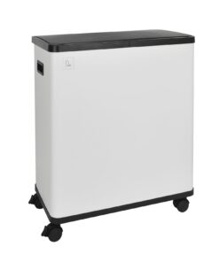 SVITA SR2X30 Sensormülleimer Kücheneimer für Küche inkl. Räder 2 Fächer 60l Weiß