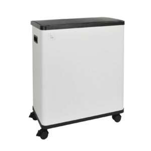 SVITA SR2X30 Sensormülleimer Kücheneimer für Küche inkl. Räder 2 Fächer 60l Weiß