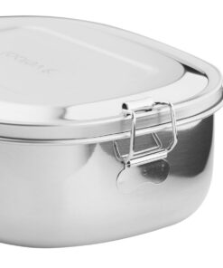 Behålla Edelstahl Brotdose Lunchbox | BPA-frei | Geschmacksneutral (Silber)