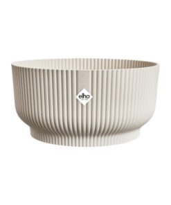 Elho Vibes Fold Bowl 25 - Blumentopf - 100% recyceltes Plastik - moderne Design - weiß / leinenweiß Elho Vibes Fold Bow