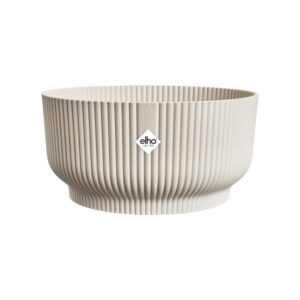 Elho Vibes Fold Bowl 25 - Blumentopf - 100% recyceltes Plastik - moderne Design - weiß / leinenweiß Elho Vibes Fold Bow