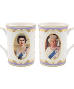 Die Leonardo Collection Tasse mit Aufschrift „Her Majesty The Queen, Elizabeth II“, 10 cm,weiß - Elegant und königlich