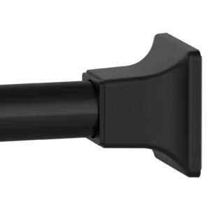 SMODBRODRE Schwarz Duschvorhangstange verstellbar 81,3-111,8 cm Spannfeder-Vorhangstange für Badezimmer und Küche kein R