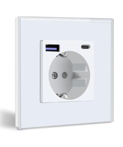 BSEED Schuko Steckdose mit USB C 20W Schnellladegerät - Weiß