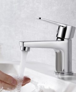 Ibergrif Bad Wasserhahn Einhebelmischer Chrom – Wassersparfunktion & Anti-Fingerprint für Waschtischarmatur, Modell M110