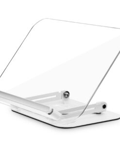HONMEET Transparenter Laptopständer Für Schreibtisch + Verstellbar + Bürokundliche + Büro + LED Beleuchtung + 20 cm x 15