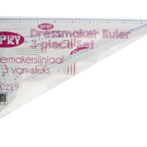 Opry 10119 Schneider-Lineal Set, Weiße Linien, für Studenten, Schule und Universität, Dauerhaft und glatt, 3 Stücks