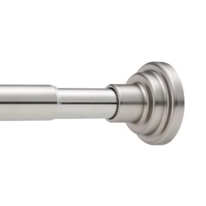 Duschstange ohne Bohren Silber 76-256CM Ausziehbar Teleskopstange Für Dusche | Fenster-Teleskopstange ohne Bohren Φ25mm