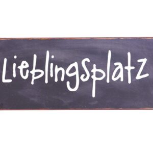 Lieblingsplatz Metallschild Shabby Look für Inneneinrichtung | Shabby Look Metallschild Lieblingsplatz als Wanddekorati