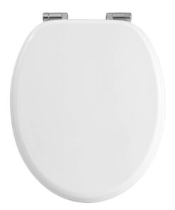 Premium WC-Sitz mit Absenkautomatik für Antibakteriell gesicherte Hygiene in der Design Décor Oval Grösse | MDF Holzker