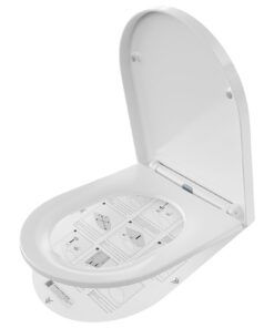 ANYCEE Antibakterielle Toilettenbrille mit Quick-Release 4|5x36 CM, Klodeckel Weiß | ANYCEE Toilettendeckel mit Absenka