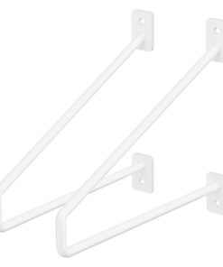 ML-Design White Hairpin Wandhalterung 2 Stück, 220 mm, Industrielle Wandregal, Haarnadel Regalhalterungen, 2 Stück Regal