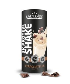 Layenberger 3K Protein Shake - 80% Eiweiß, nur 3,5% Kohlenhydrate, 8,6 g Zucker, 360 g Stracciatella