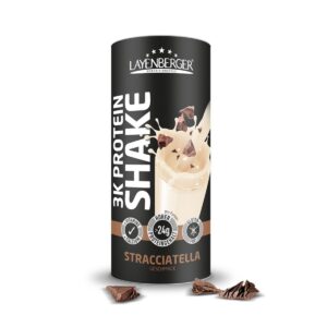 Layenberger 3K Protein Shake - 80% Eiweiß, nur 3,5% Kohlenhydrate, 8,6 g Zucker, 360 g Stracciatella
