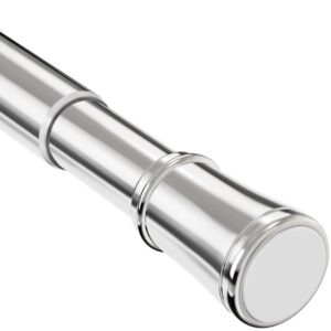Gardinenstange Ohne Bohren Silber 115-205 cm für Schränke,Kleiderschrank,Duschvorhänge