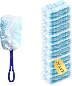 30 Stück Staubmagnet Nachfüllpack mit Griff für Swiffer - Reinigung Gegen Staub, Allergene, Tierhaare - Swiffer Staubmag