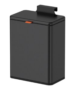MBillion Küchenkomposteimer Schwarz 8L | Edelstahl | Hängend mit Deckel | Montierbar unter der Spüle