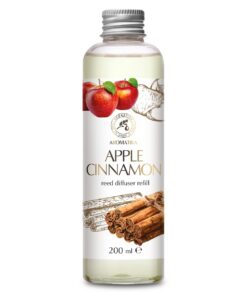 Raumduft Nachfüllflasche Apfel-Zimt 200ml - Frischer und Langanhaltender Aroma Nachfüller - Lufterfrischer für Duftdiffu