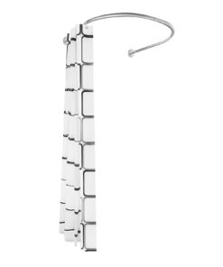 Edelstahl Duschvorhangstange U-Form 0.9-1.3m mit Halterungen | Verstellbar 22 mm Durchmesser Duschvorhangstange U-Form