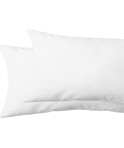 2er Set kuschelig weicher Jasmin-Kopfkissenbezug 40x80cm - Doppelpack - Weiß, 100% Baumwolle Serienschlagkopfkissenbez