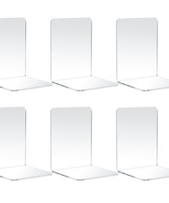 Buchstütze Acryl Regal, 6 Pcs Buchständer Kinder-, Schule- und Bürophase | Bücherhalter Transparente, Buchstützen rutsc