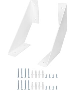 QWORK® Schwerlast Weiße Regalträger für Wandregale - Metallische Halterungen, 15cm - Industriell und bequem für Festmont