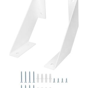 QWORK® Schwerlast Weiße Regalträger für Wandregale - Metallische Halterungen, 15cm - Industriell und bequem für Festmont