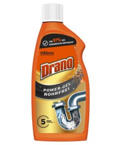 Drano (Mr Muscle) Extra Stark Power Gel Rohrfrei Abflussreiniger, für Küche und Bad, 1er Pack (1 x 500 ml) - Entfernt Ve