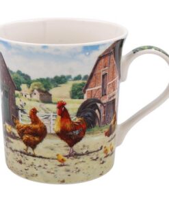 Lesser & Pavey Hahn- und Henne-Tasse Keramik, Design-Kaffeetasse für Zuhause & Arbeit