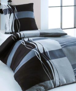 Cashmere Touch Plüschbettwäsche - besonders weich für den Winter - Fellano Grau (135+200 + 80x80)