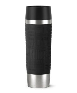 Emsa Classic Grande Thermobecher haltet warm bis zu 6 Stunden, kalt bis zu 12 Stunden, 500 ml, Quick-Press-Verschluss, 3