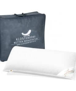 Klosterdorf Bettenmanufaktur Premium Dreikammer Kopfkissen - Gesund schlafen - Handarbeit aus Deutschland - Daunenkopfki