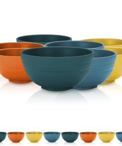 Kyraton Plastik MüsliSchüsselfe 760ml 8er Set - Unzerbrechlich, Leicht und Spülmaschinen-Sicherheit BPA-frei