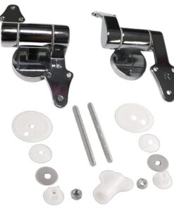 URPIZY Bad Sitz Scharnier WC Ersatz Scharniere Mit Schraubbefestigungen 2 Set Einstellbare Toilettensitz Zink-Legierung