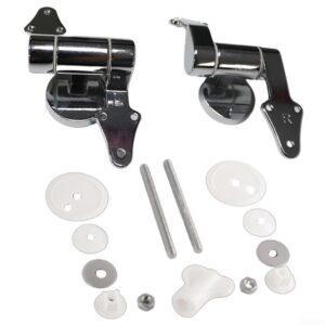 URPIZY Bad Sitz Scharnier WC Ersatz Scharniere Mit Schraubbefestigungen 2 Set Einstellbare Toilettensitz Zink-Legierung