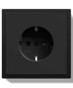 BSEED Schuko Steckdose Unterputz Schwarz, 16Amp PC Rahmen für Hausrenovierungen, moderne Schutzfunktion 1 Fach